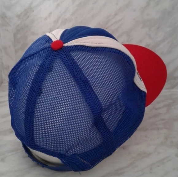 New York Giants AJD Lucky Stripes krystal NFL Vintage 80's Trucker Snapback hat - Picture 3 of 5